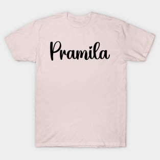 Pramila, Typography Name T-Shirt